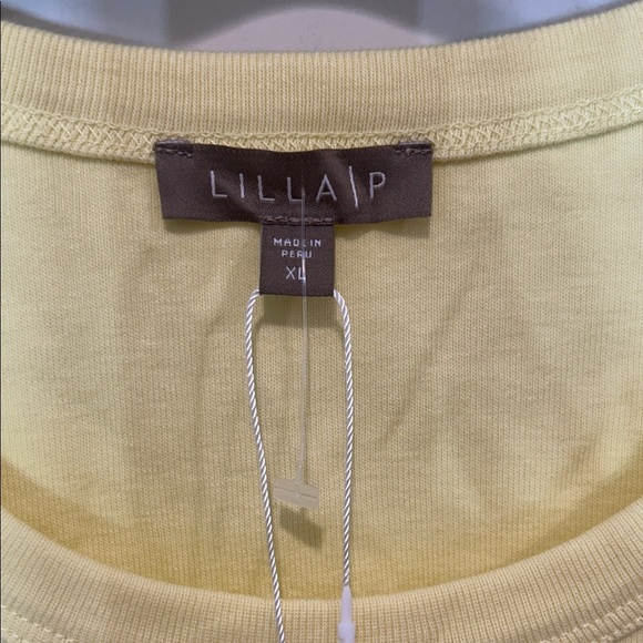 Lilla P Sunny Yellow Tank Top women’s size XL Peru cotton - Picture 2 of 5